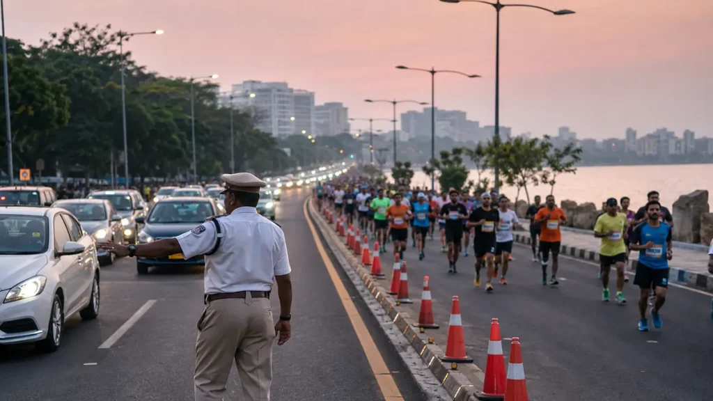 Hyderabad Marathon Diversions Affect Necklace Road to Gachibowli Corridor in Hyderabad
